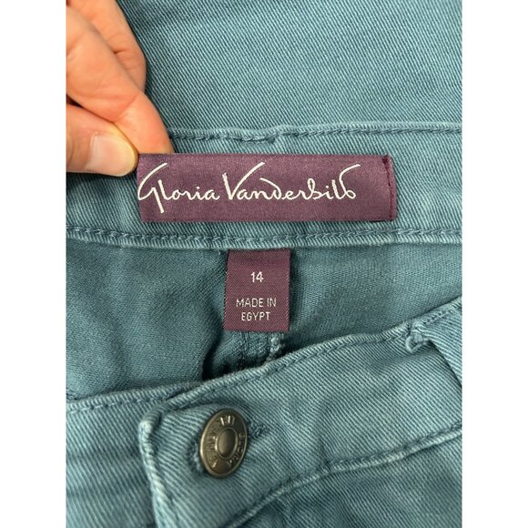 Gloria Vanderbilt Amanda High Rise Tapered Jean Cerulean Tide Sz 14 Classic - Picture 7 of 12